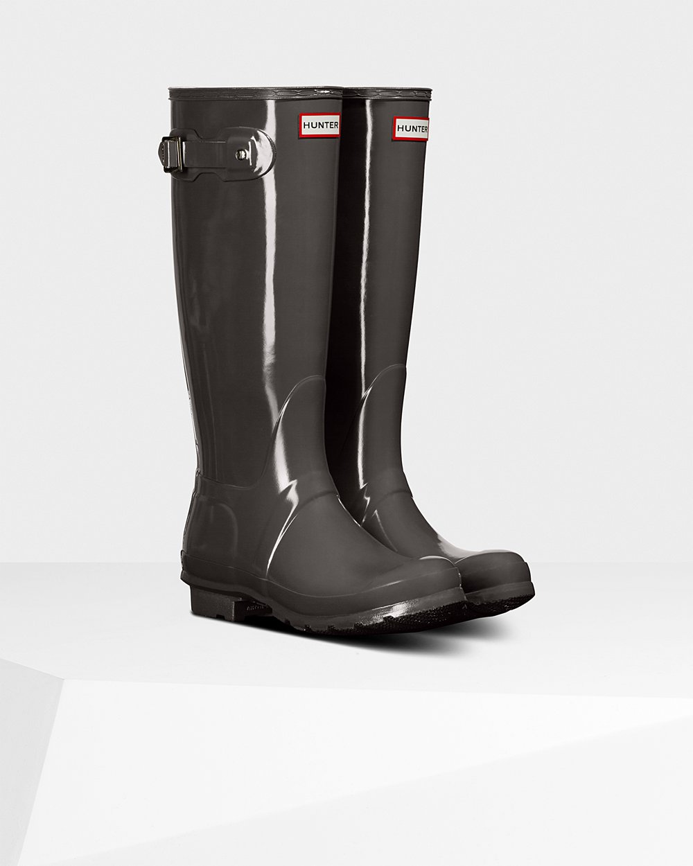 Womens Tall Rain Boots - Hunter Original Gloss (29SKQVTXU) - Grey